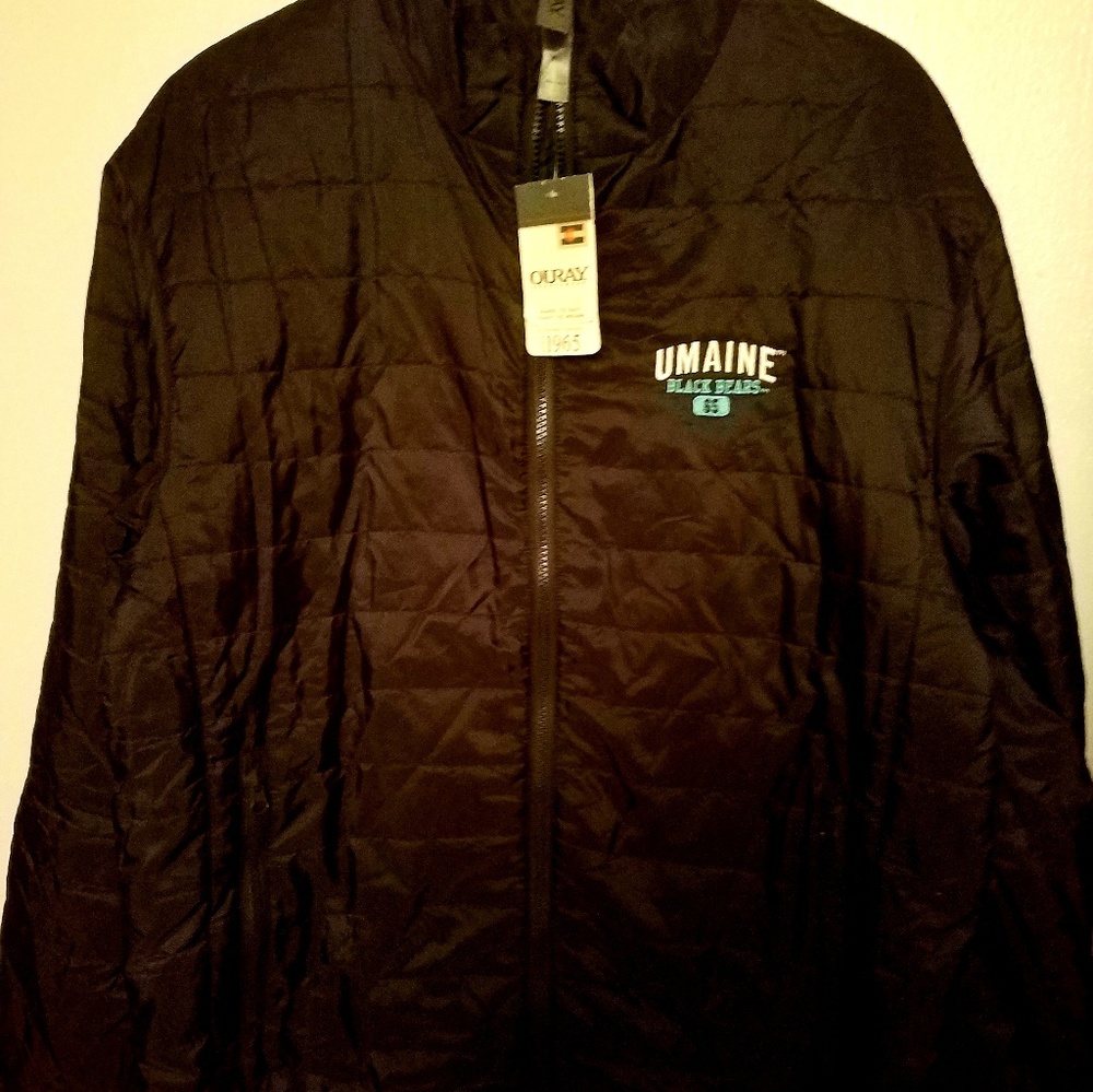 Ouray quilted black zip-up windbreaker jacket